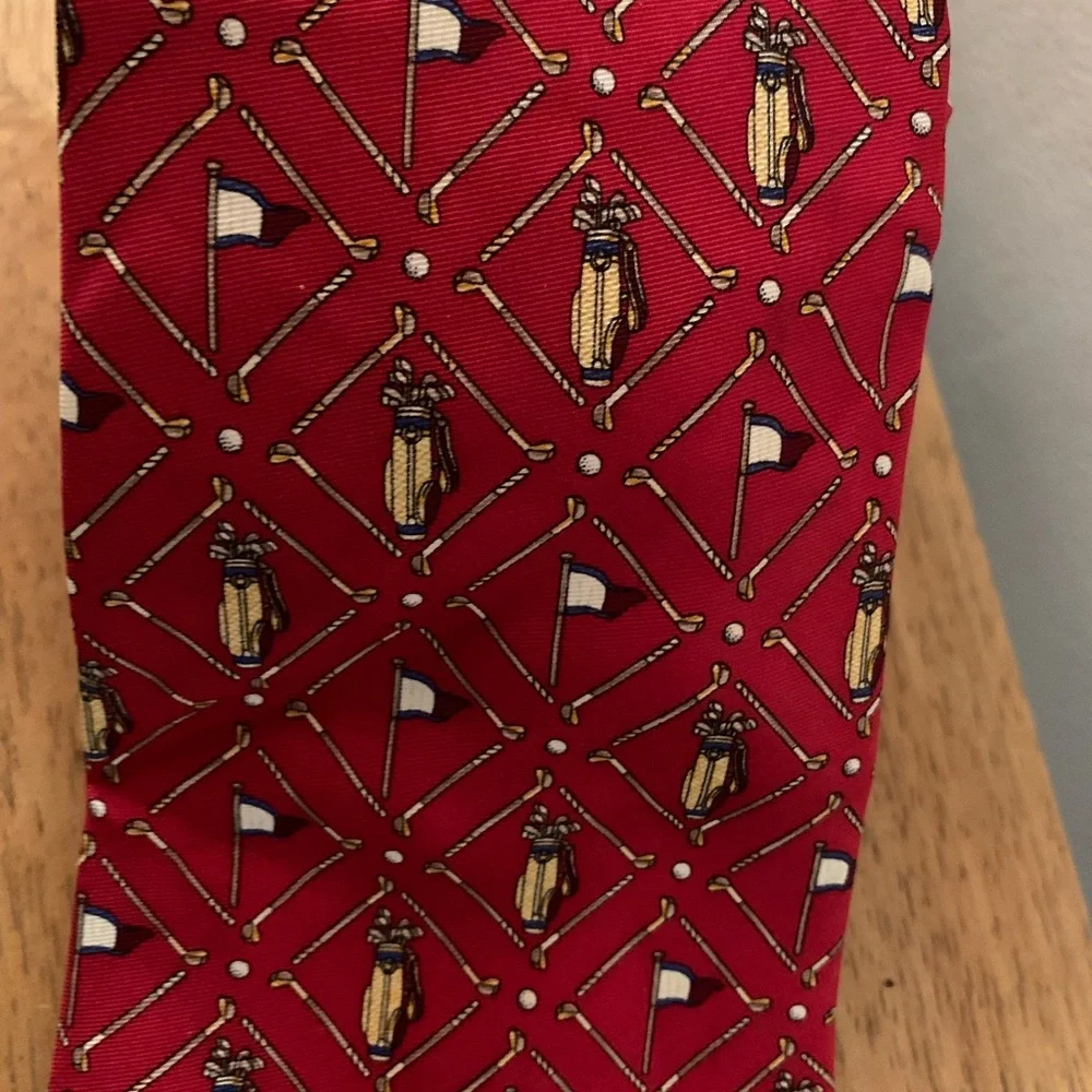 Tommy Hilfiger Golf Tie 100% Silk Made in USA